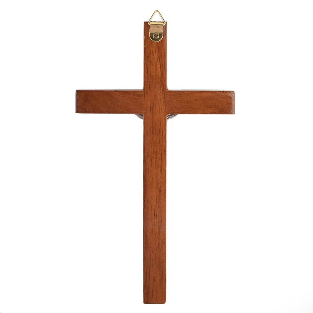 Catholic Wood Jesus 195mm Cross Small Religious Church Wall Decoration Crucifix