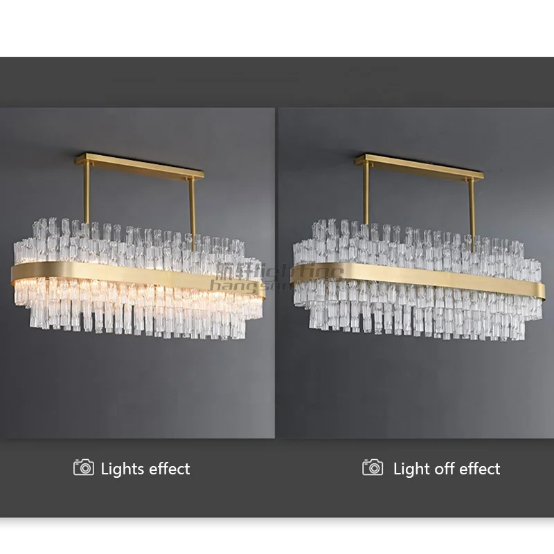 European Luxury round K9 Crystal Glass Rods Crystal Chandelier for Hotel Home Chandelier