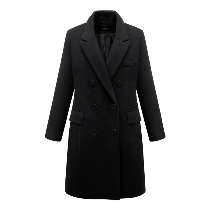 2020 wholesale new model fashion ladies winter jacket woolen overcoat ladies long coats for women