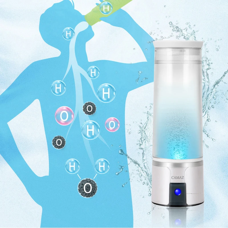 CAMAZ 3000ppb electrolyzer hydrogen generator water bottle Hydrogen oxygen separation 300ml spe pem H2 water cup flask