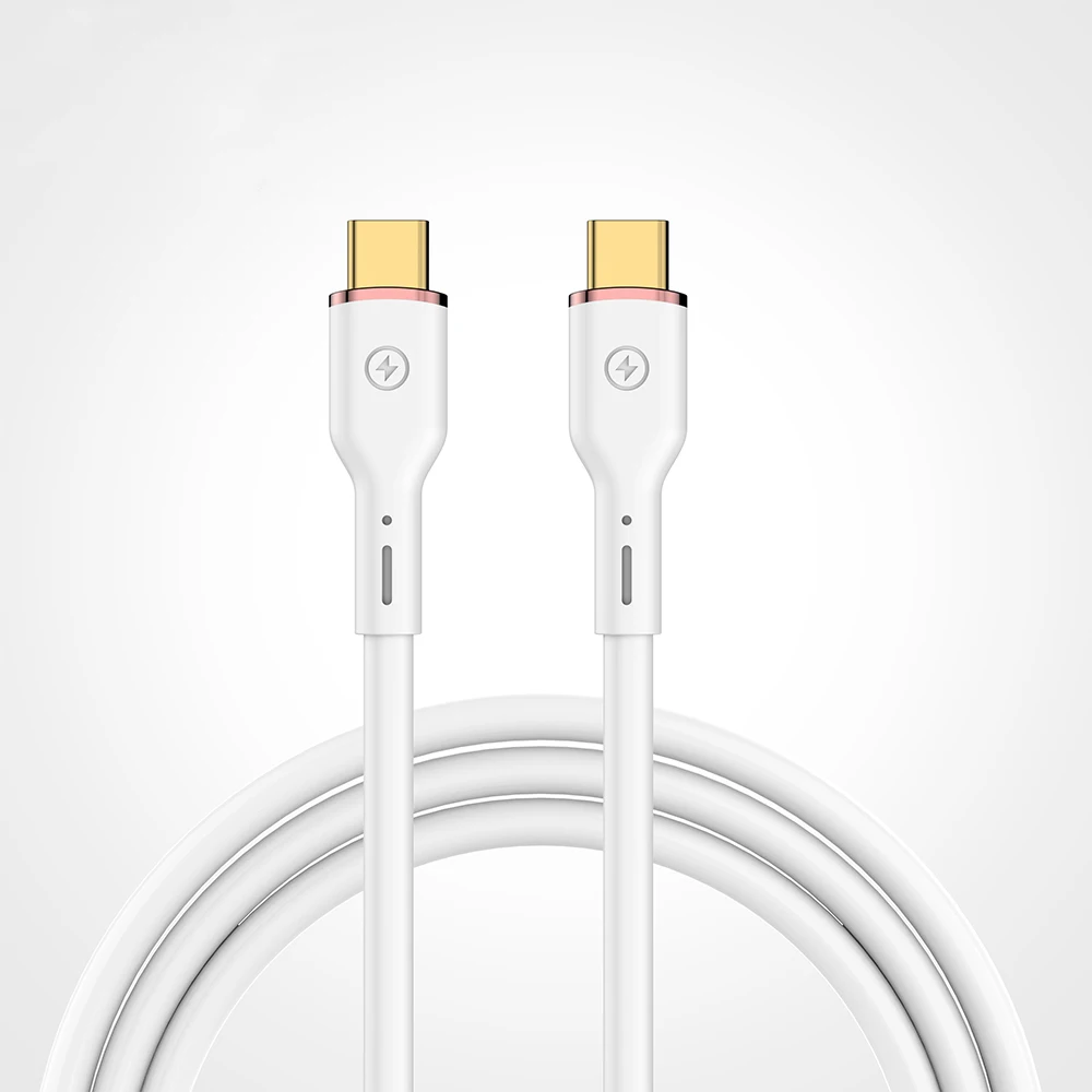 2023 New Fashion Durable Real Liquid Silicone Wire 60W USB C to Type C Fast Charging for Mackbook Pro USB Charge Cable