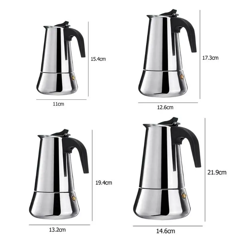 Espresso Percolator Portable Coffee Maker Pot Percolator Drink Tool Cafetiere Latte Stovetop