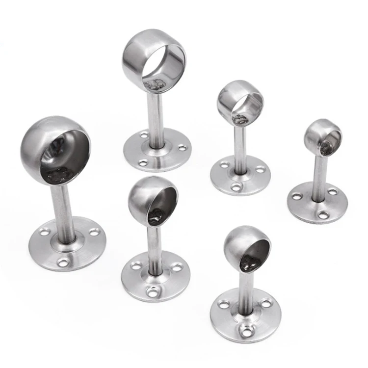 25mm Diameter Pipe Flange Stainless Steel Flange Seat Wardrobe Closet Rod Hanger Pipe