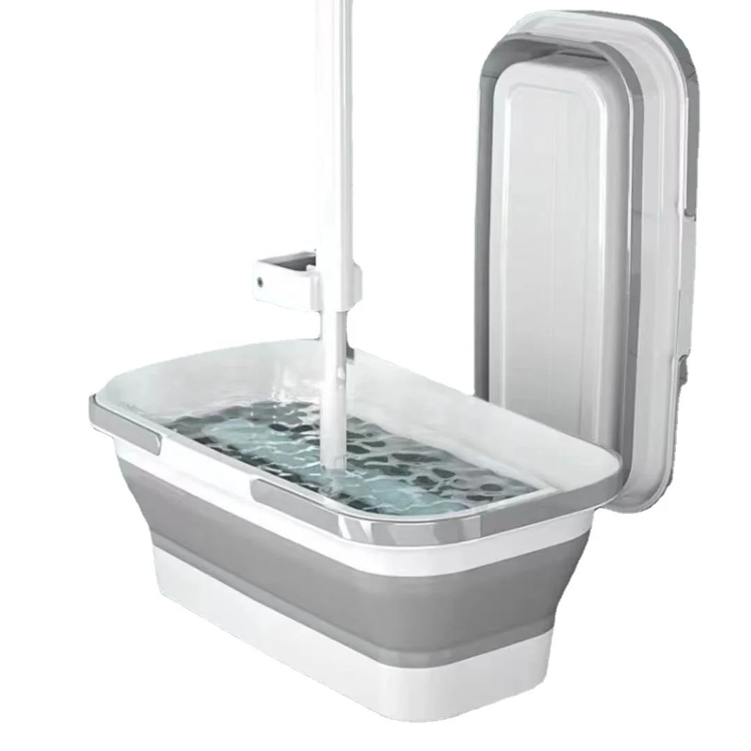 Factory Direct Portable Large Capacity Outdoor Fishing Camping Bucket Folding Cleaning Pail Wash Mop Bucket