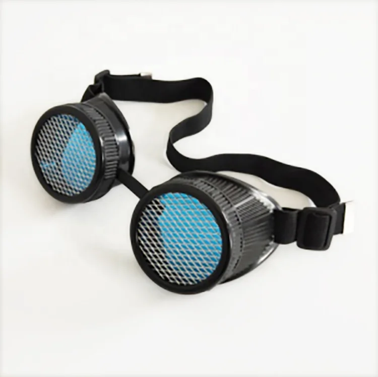 Party Retro Colored Lens Steampunk Glasses With Double Ocular Loupe Welding Goth Cosplay Vintage Goggles