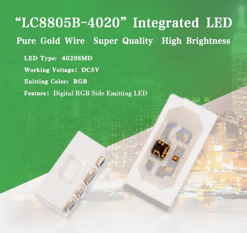 SK6812 Side View SMD 4020 LED Individually Addressable RGB LED Side Emitting