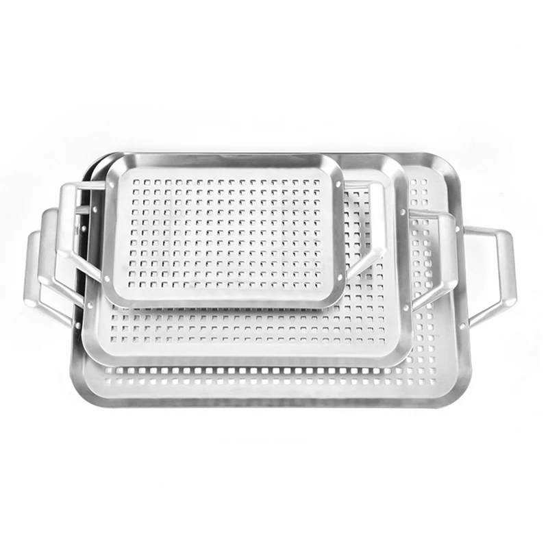  Hot Selling BBQ Basket Barbecue Tools Grill Accessories Grilling Pan With