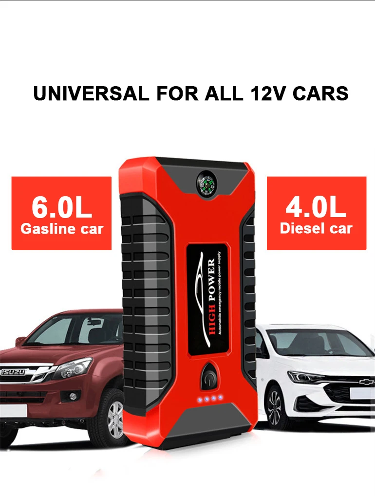 20000mah 12V Portable Automotive Car Battery Charger Car Power Bank Battery Charger Car Starter Capacitor Battery