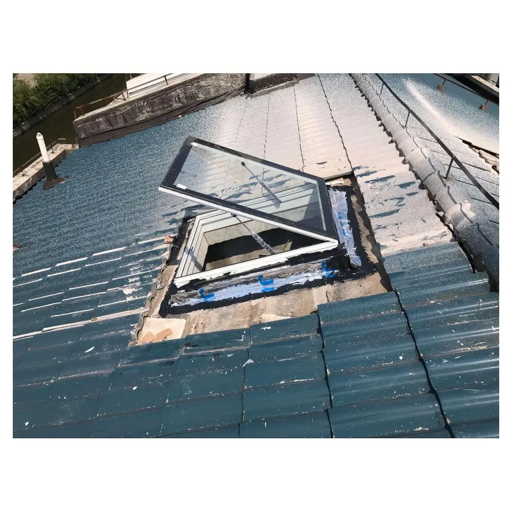 Foshan Factory Waterproof Aluminum Electric Automatic Prima Housing Double Glazed Roof  Skylight Window Design