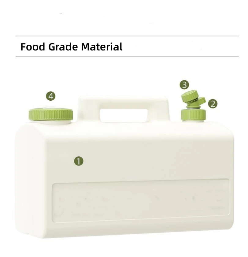 Outdoor camping portable car water storage tank with faucet food grade rectangular large capacity bucket