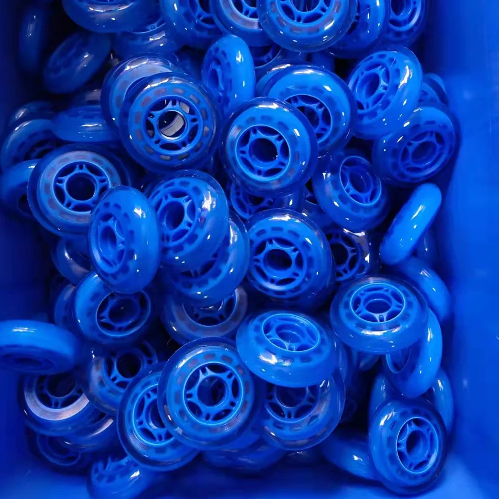 Wbd Furniture Caster Wheel Blue Half Transparent Castor PU Environmental Silent Effect for Small Equipment cabinet