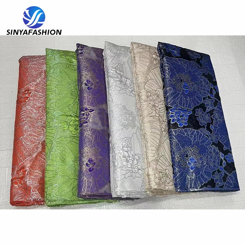 New French Mesh Tulle Organza Brocade Lace Embroidery Design High Quality African Swiss George Lace Fabrics For Nigerian Wedding