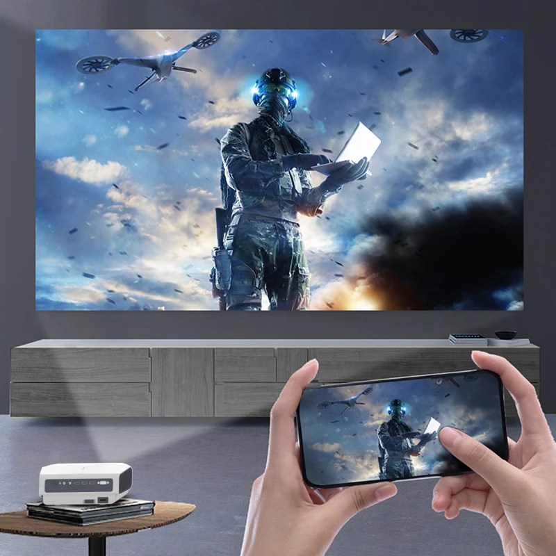 2023 New product projector android 9.0 smart projector mirror wireless Full HD 1080P Home Theater Cinema Projectors