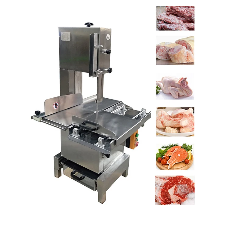 Stainless Steel Floor Standing Butcher Frozen Meat Cutting Bone Saw Meat Band Saw Cutting Machine Meat And Bone Saw Machine