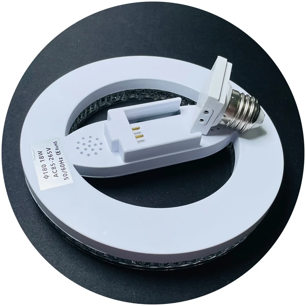 18w 24w 18cm 24cm round shape ring ceingling light E27 crystal aurora circular cover diffuser led panel light
