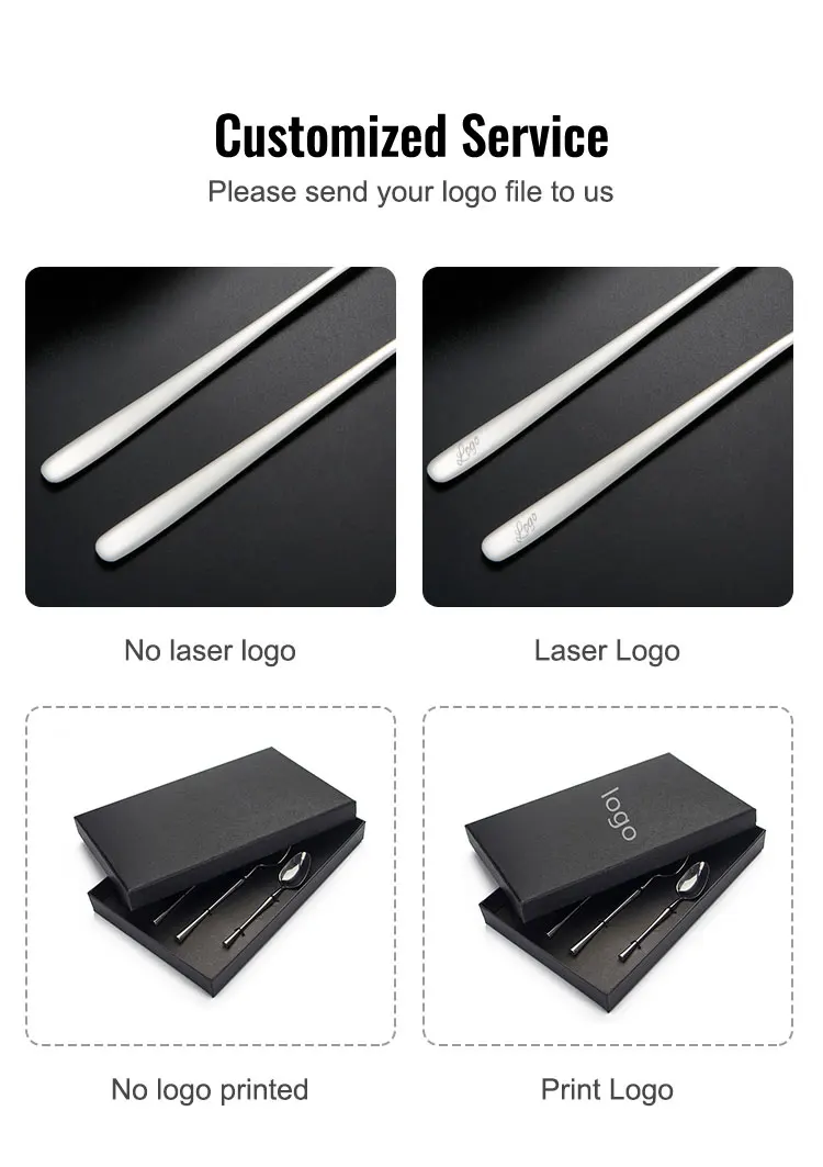  Stainless steel flat chopsticks korean custom colored stainless metal titanium sushi wedding