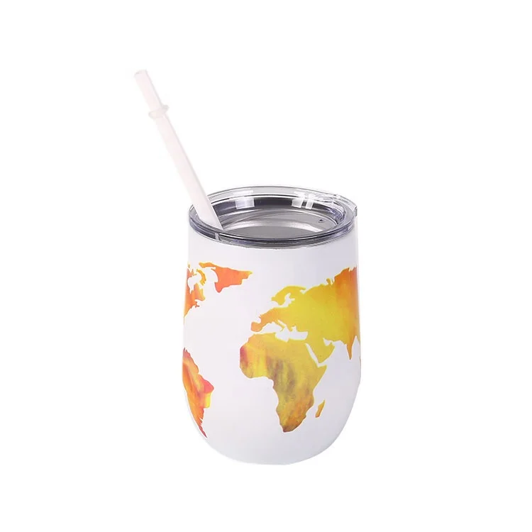 
Hot Sell Good Quality Vacuum Insulated 12oz Travel Double Wall Stainless Steel Cup /coffee Wine Tumbler With Lid And Straw 