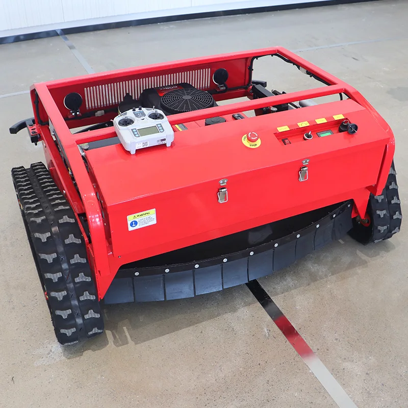 Best quality robotic lawn mower remote control start and stop high efficiency gasoline engine remote control lawn mower
