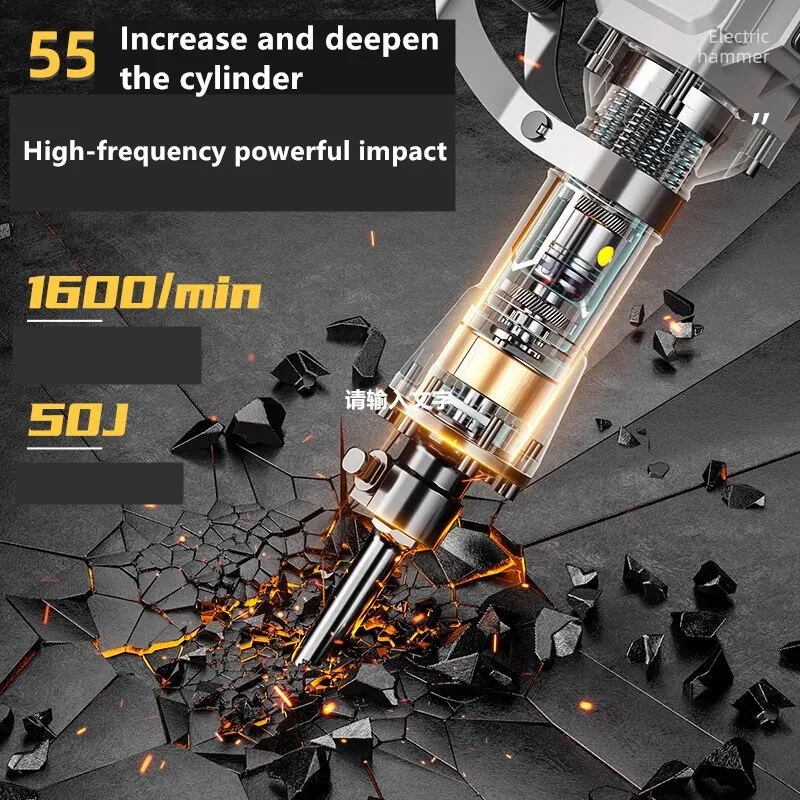 WHAMX 50J Electric Pick 95 Power Hammer Drills 3200W Concrete Breaker Demolition Drill Hammer