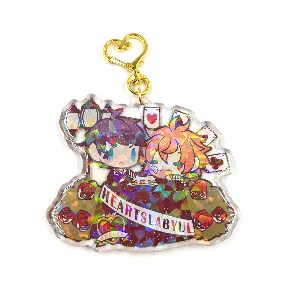 Holographic Keychain Holographic Anime Charms Wholesale Custom Shape Holographic Size Printing Anime Acrylic Keychain