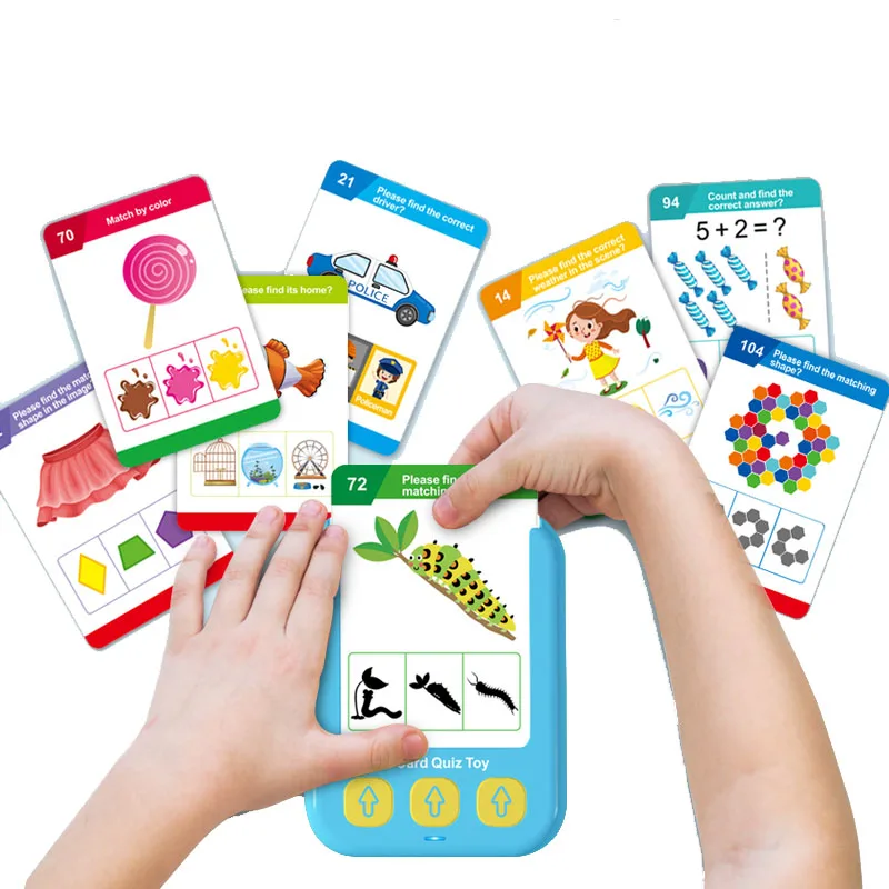 Early Educational Five language Word Reading Talking Flash Card Learning Machine For Kids