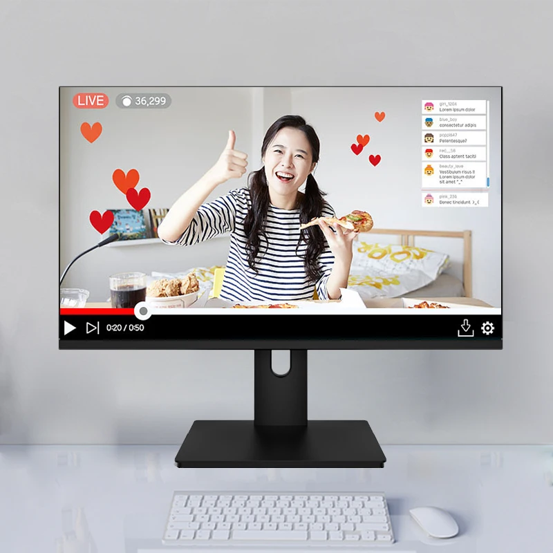 Free sync FHD 1920x1080p 75hz 24 inch wall mounted LCD pc monitor computer 24 inch monitor