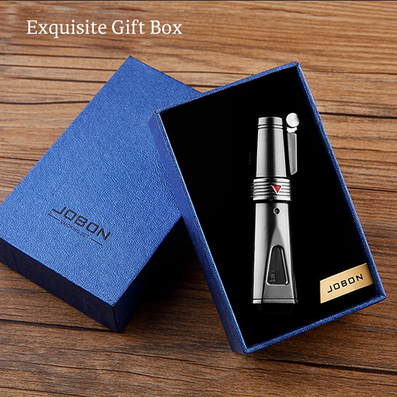 JOBON Jet синее пламя Бутановая газовая сигарета кремневая Зажигалка mecheros briquet Beig Пользовательский логотип