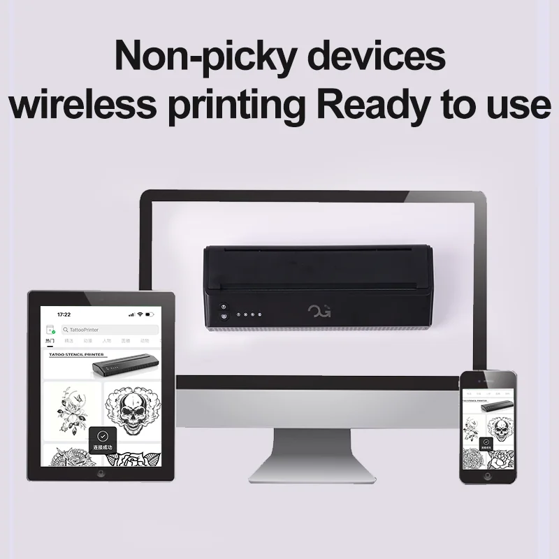 OG PRODUCE Lightweight Wireless Tattoo Transfer Stencil Printer with Android and iOS Phone&Laptop