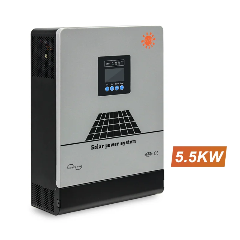 Off grid wholesale price 1 phase manufacturing for dc wave sine pure 5kw hybrid  solar inverters with build in MPPT controller