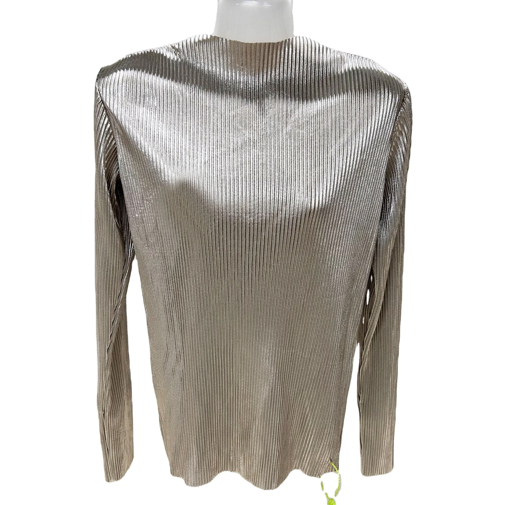 A Sense of Technology Women Blouse Crop Casual Blouses Woman Golden Blouse Indian