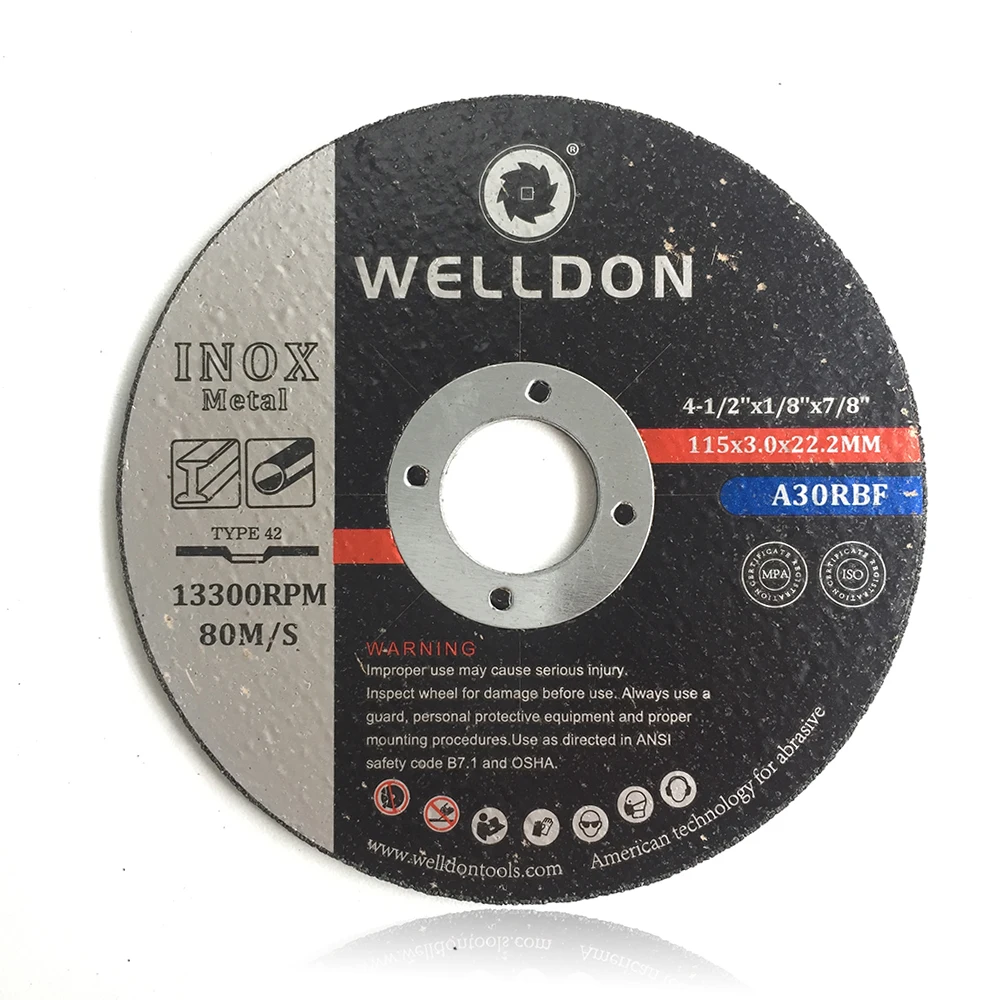4.5inch 115x3x22.2mm steel cutting discs wheel grinding disk metal polish 115mm white fused alumina disco de corte