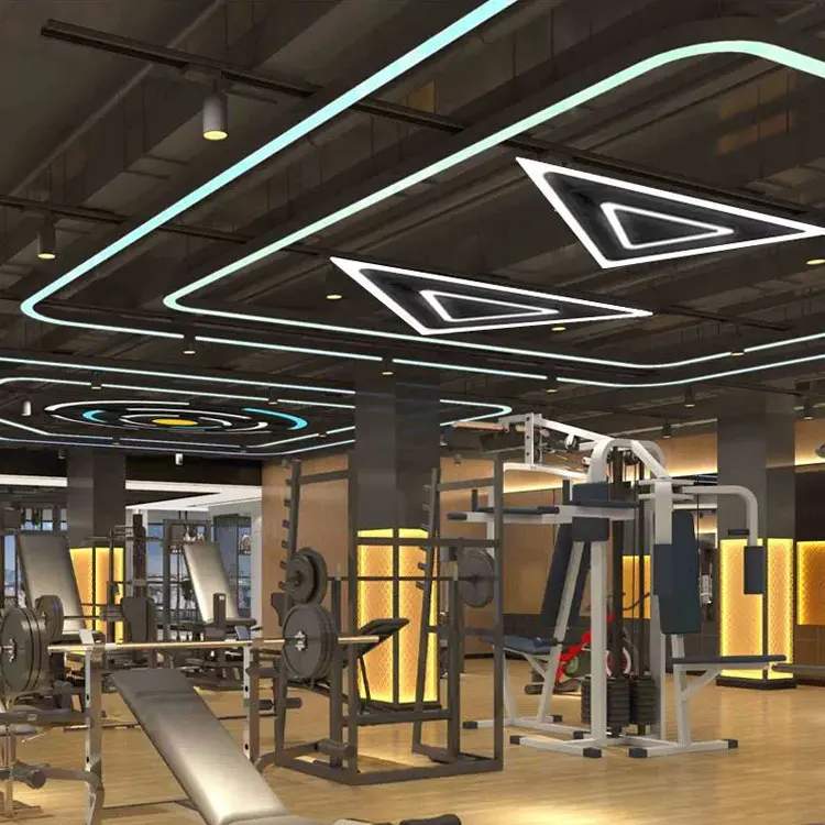 Customized Led Hanging Linear Light Office Mall Billiard Room Tube Led Linear Light Aluminum Pendant Linear Lights