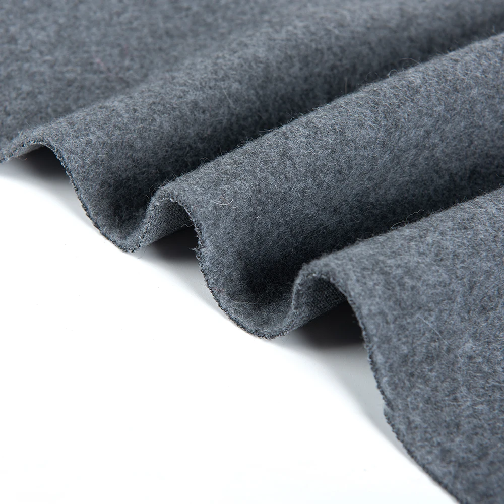100%Polyester Two Side Brushed one side Anti Pilling Fabric 250GSM Plain Dye Knitted Polar Fleece Winter Coat Fabric