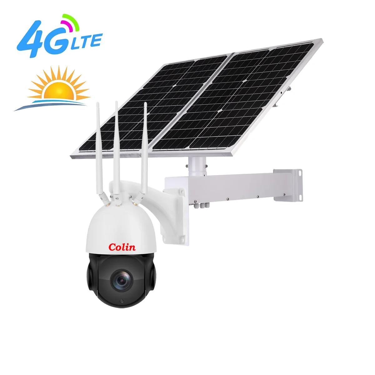 New 4K 8MP 5MP solar energy wireless 24Hx7D CCTV surveillance Wifi 4g sim card lte ptz 80W 40AH solar panel ip camera outdoor