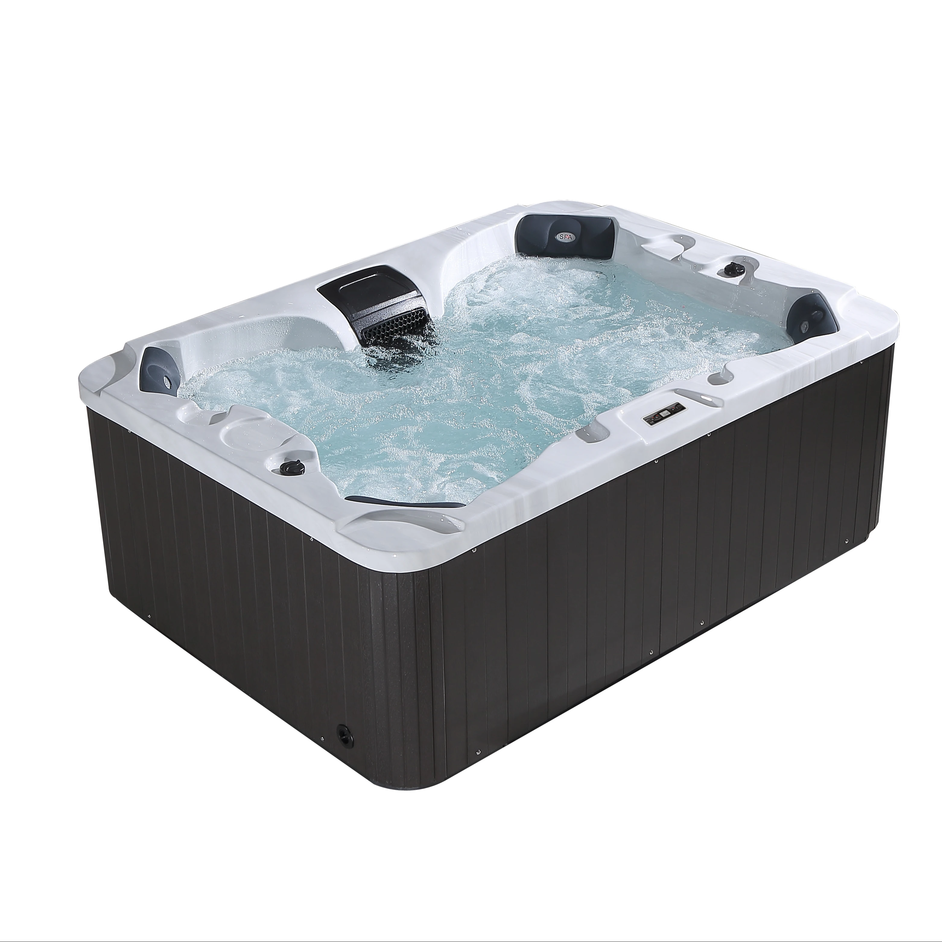 4 Person one lounger luxury hotel backyard pools hydrotherapy rectangular outdoor spa hot tub pool