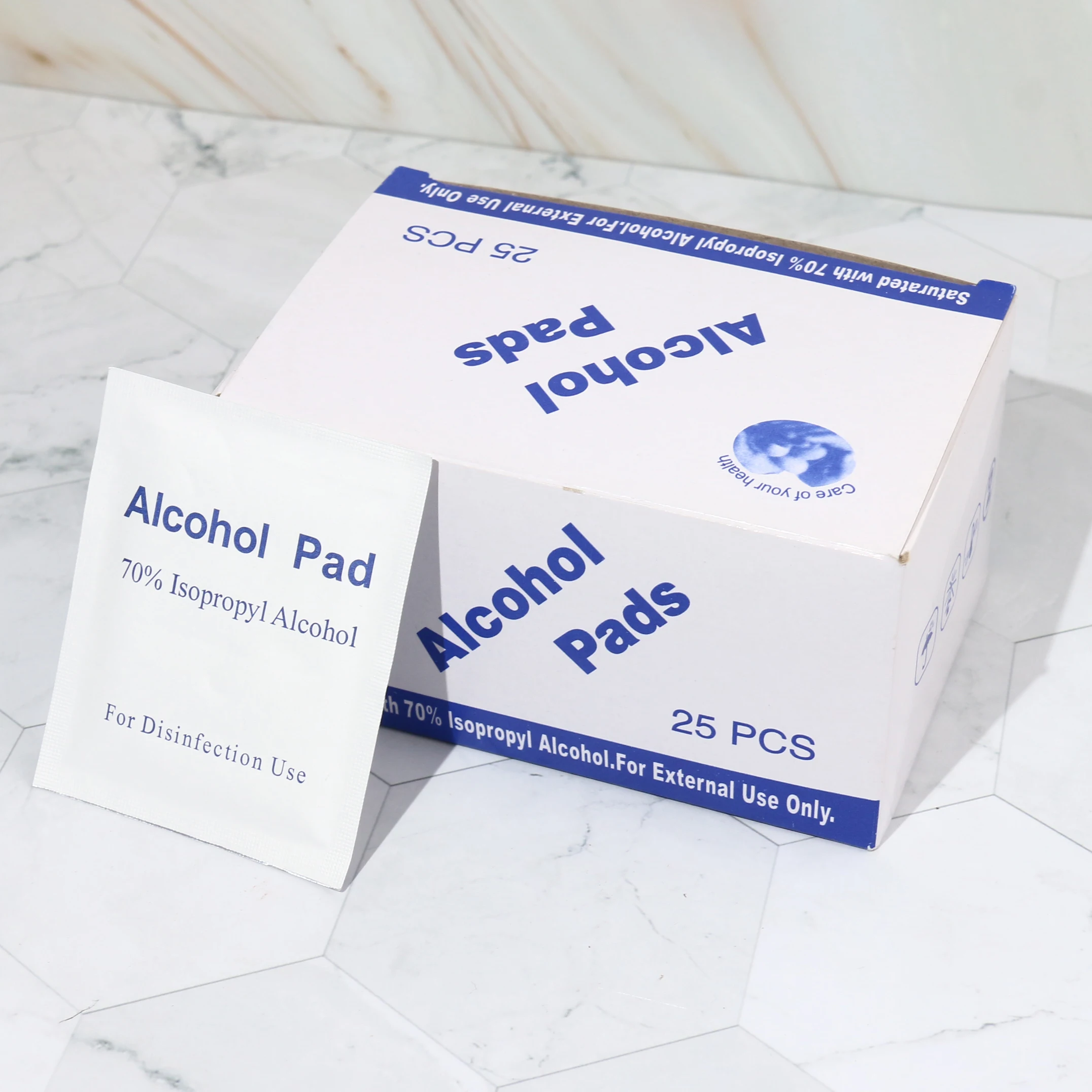 Factory directly sell good price customized alcohol pad 70%/ 75% alcohol pads full certificates