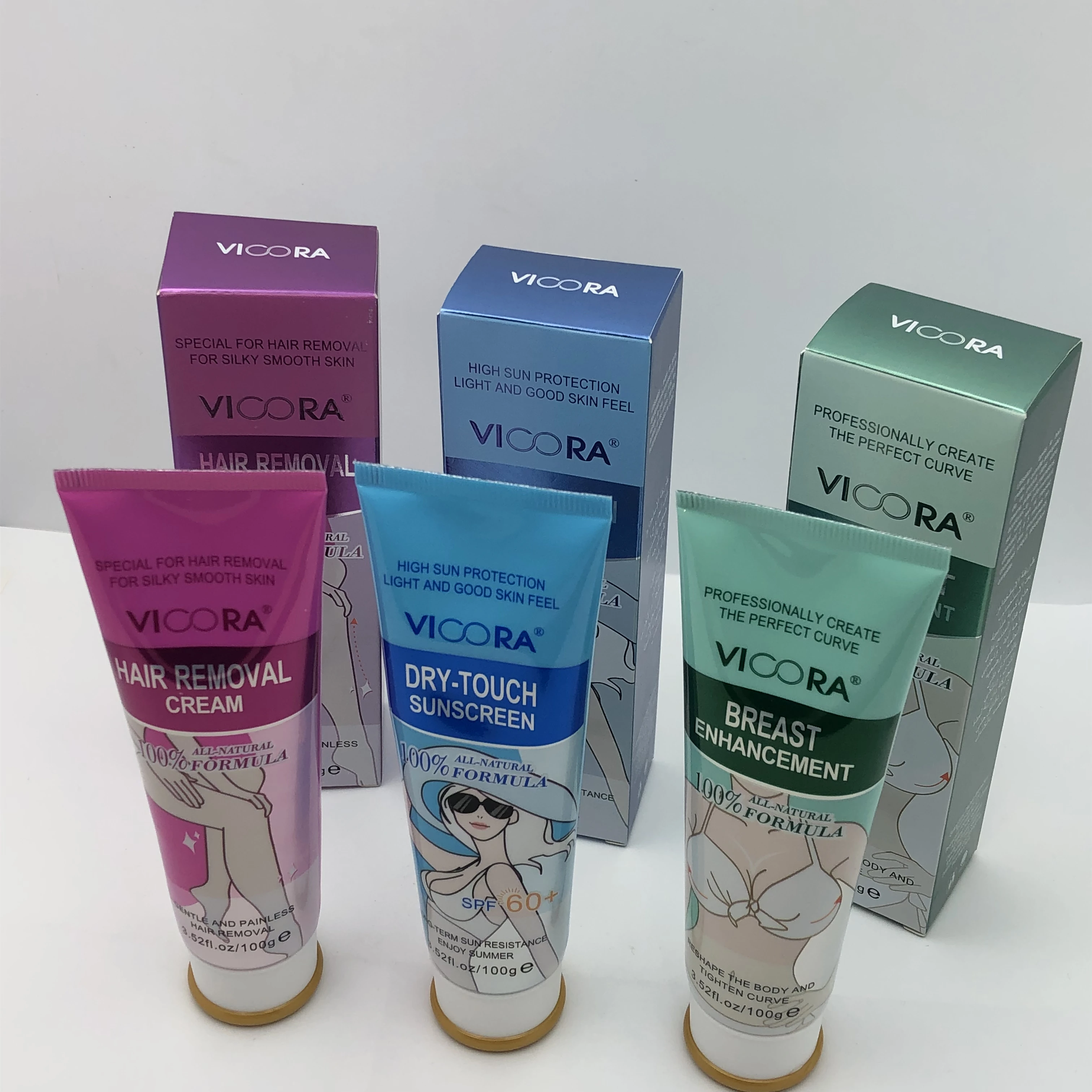 New Arrival Sun protection cream moisturizing waterproof light cream spf60 refreshing face sunscreen 100g