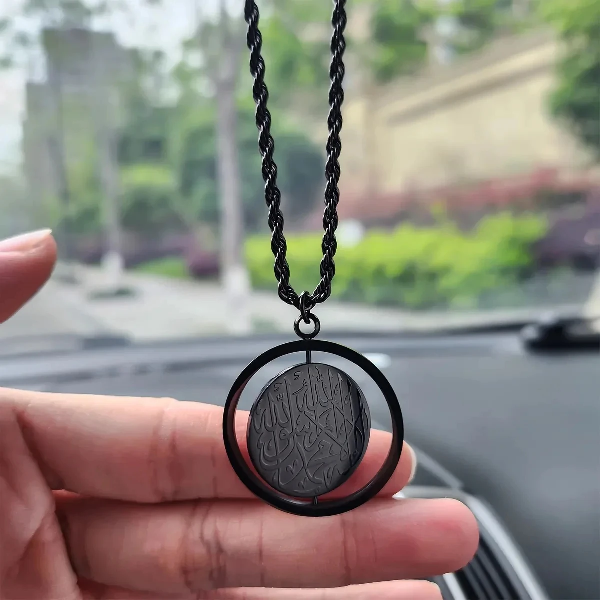 stainless steel jewelry Islamic Muslim Arabic calligraphy jewelry Ayatul Kursi Keychain jewelry gift wholesale