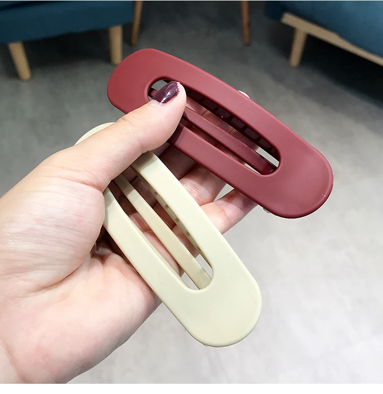 solid color hairpin frosted texture candy color sweet Hair Clip for girls