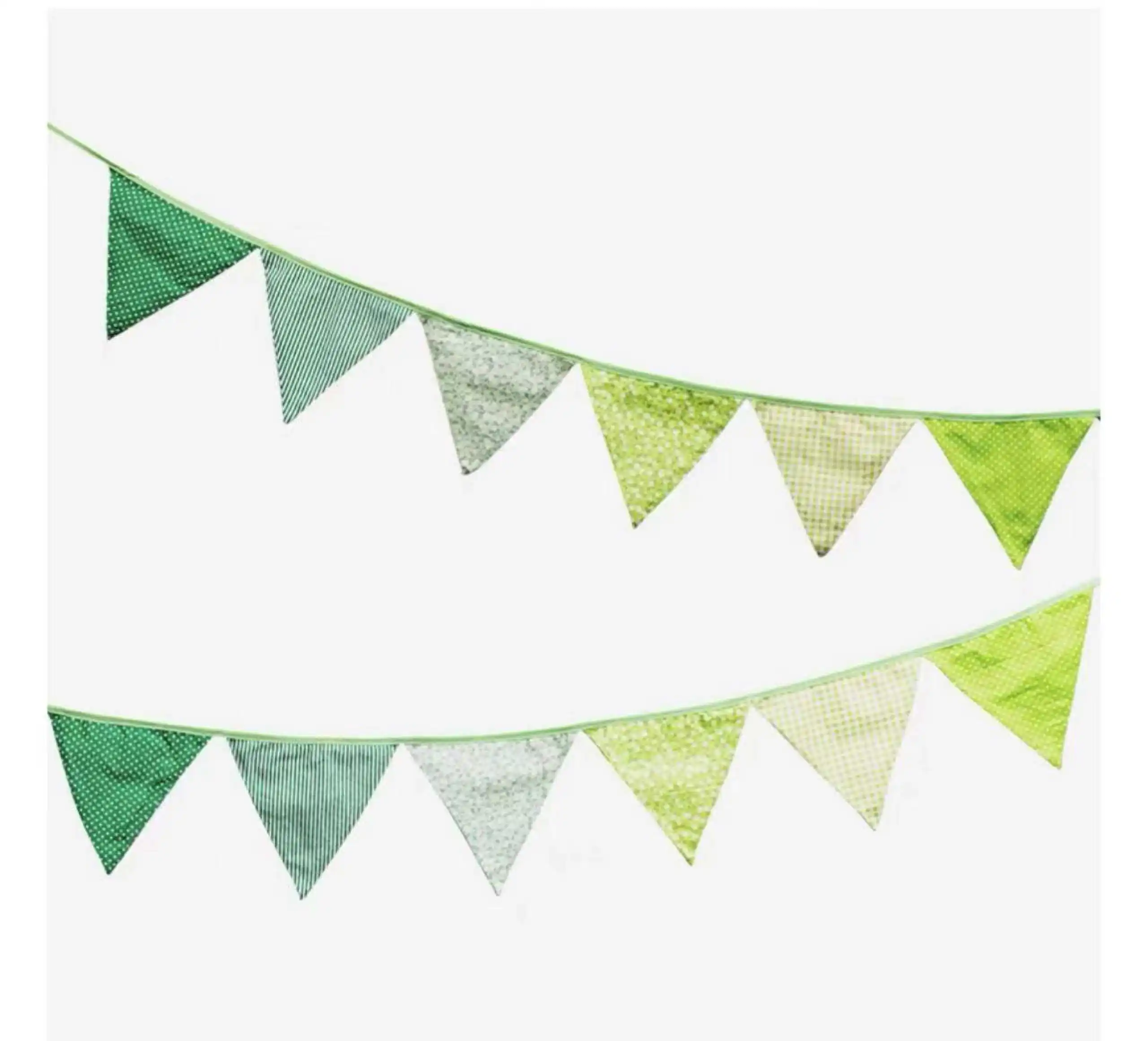 Wedding Single Cotton Pennant Birthday String Flag Trending Flower Wave Bunting Flags For Photo Background