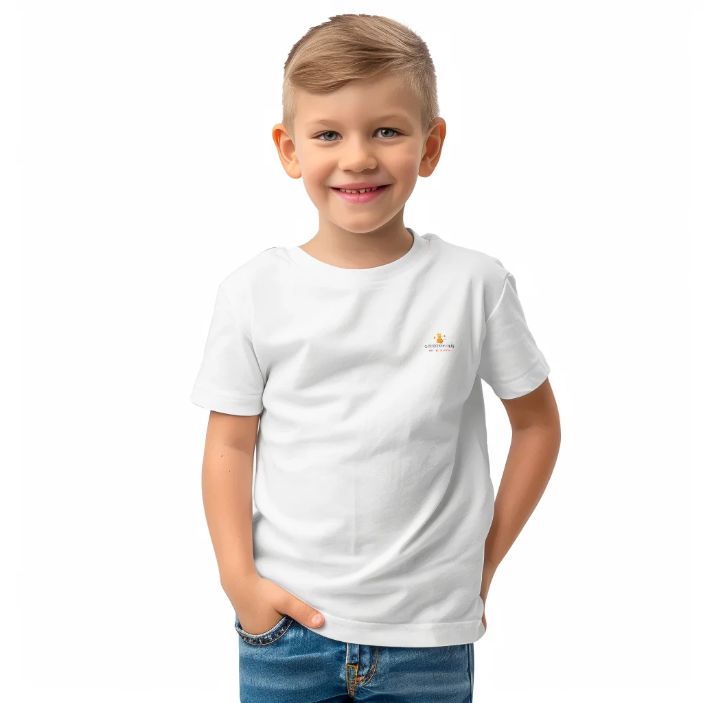 Wholesale 100% cotton custom logo cute young Kids boy girls t-shirts custom printing
