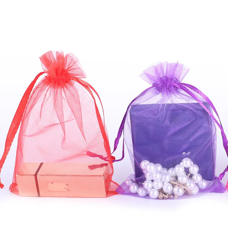 Pure Organza bags and transparent yarn bags clear jewelry packaging bags