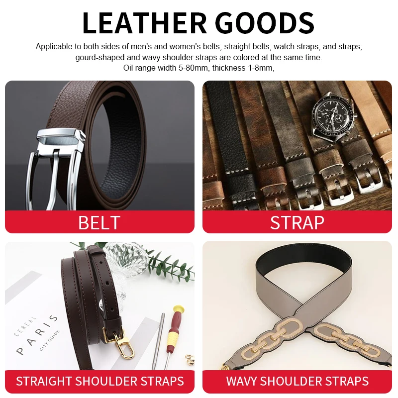 Promotional Standing Genuine Leather Belt Strap Bag Strap Edge Leather Edge Painting Machine