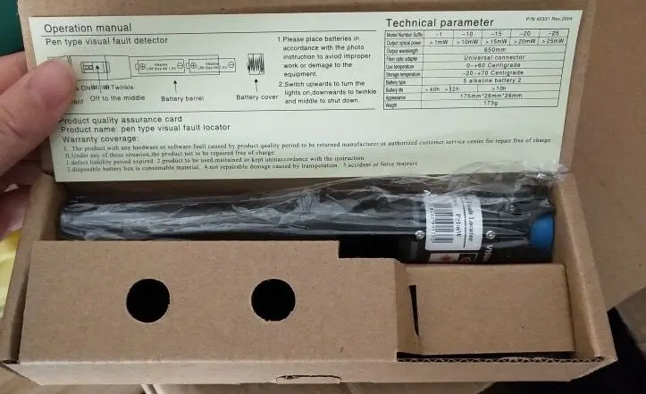 Visual Fault Locator 50mw fiber checker 5mW 10mW 20mW 30mW Visual Locator Fiber 50mw Ftth Optic Tool Kit