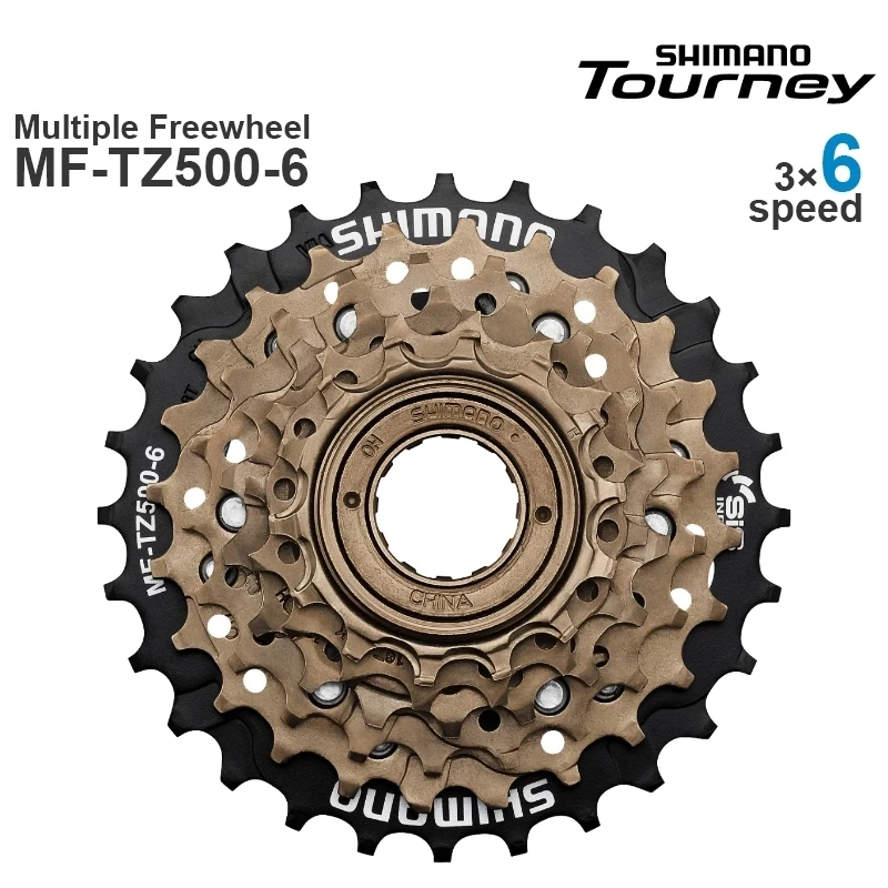 SHIMANO TOURNEY MF-TZ30-CP 6 Speed MTB Bike Bicycle TZ31 TZ500 Multiple Cassette Freewheel Metal Thread Sprocket 14-34T Parts