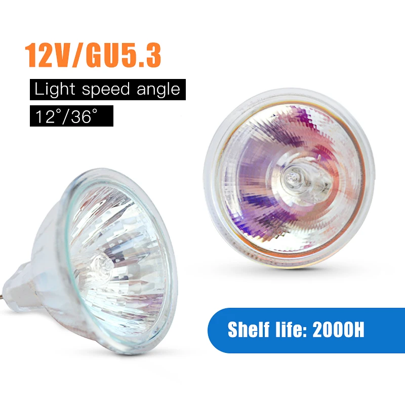  MR16 GU5.3 Dimmable Base 12V 20W 50W Halogen Lamp Spot