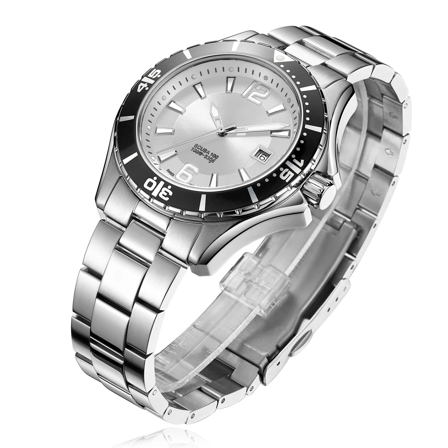 OEM Relojes Hombre Luxury Diver Ronda кварцевый механизм Herren Uhr мужские водонепроницаемые часы из