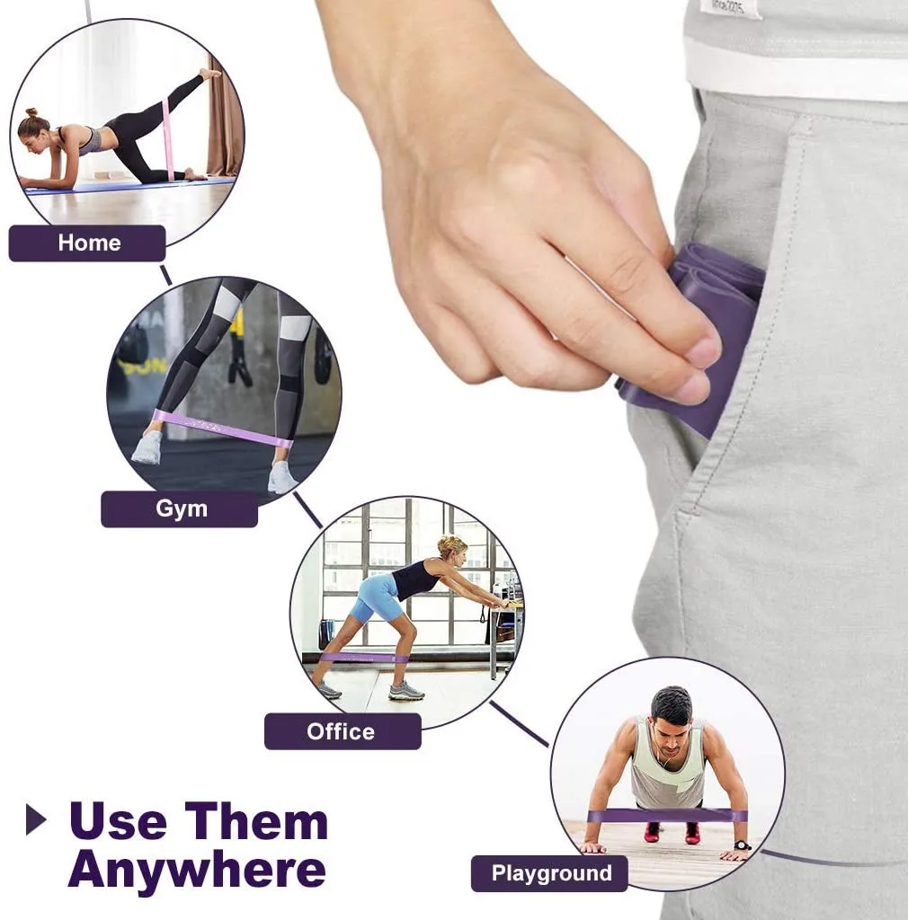 
Exercise Loop Bands with 5 Resistance Levels Workout Bands Resistance Band 