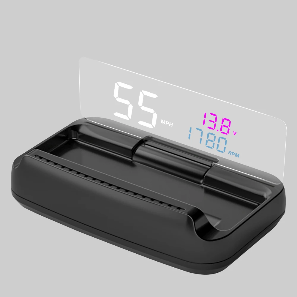 Head Up Display Auto Car Parts OBD2 Hud Head-Up Display With Mirror KMH MPH Water Temp Car Speed HUD