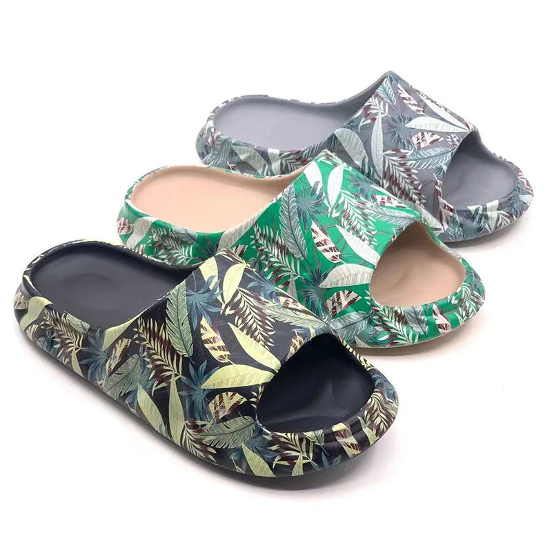 Women Slip On Eva Printing Personality Men Slipper Hot Sale Thick Bottom Slides Unisex Slippers And Sandals Shoes